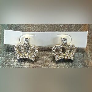 Ⓜ️Rhinestone Crown Stud Earrings